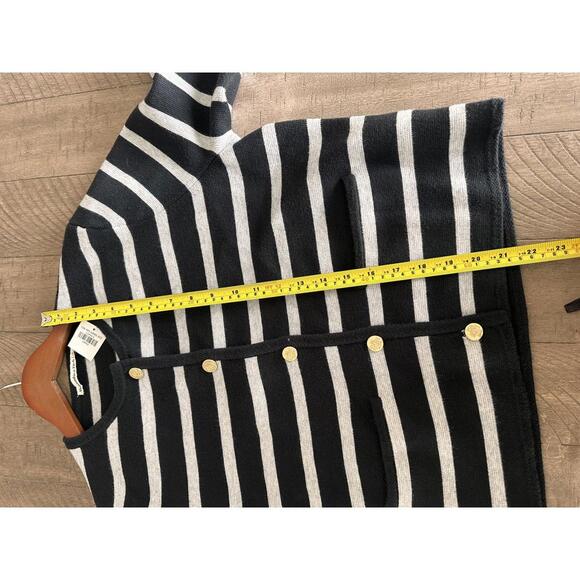 NWT Abercrombie & Fitch LuxeLoft Crew Sweater Jacket Black & Gold Women’s Large - Picture 10 of 11